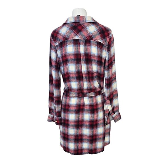 GAP x Pendleton Button Up Long Sleeve Belted Tunic Shirt Dress, Plaid, Small - Picture 6 of 8